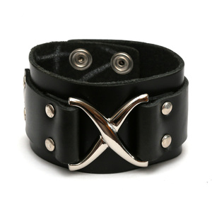 Men Bracelet made from black leater