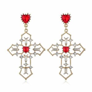 Crystal Earrings in shape of a cross