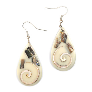 White Shell Drop Earrings