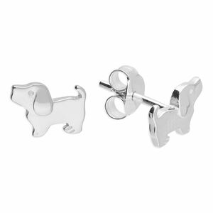 Sterling Silver Stud Earrings in shape of cute dogs