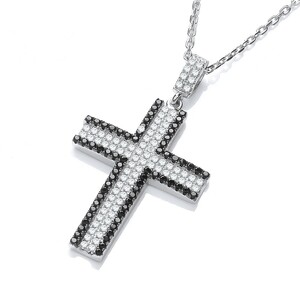 Cyrstal-studded Cross Pendant