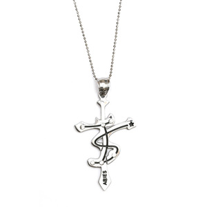 Mens 316L Stainless steel silver zodiac sign Aries pendant necklace