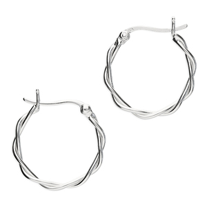 Twisted Hoop Earrings, 20mm