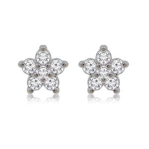 Gorgeous Cubic Zirconia Flower Stud Earrings