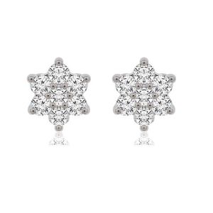 Beautiful Cubic Zirconia Flower Stud Earrings