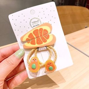 Grapefruit und Avocado Haarschmuckset (4 Stk)