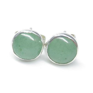 Aventurine Sterling Silver Earring, 6mm Stone