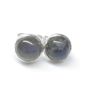 Labradorite Sterling Silver Earring, 6mm Stone