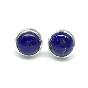 6mm Lapislazuli Ohrstecker aus 925 Sterlingsilber