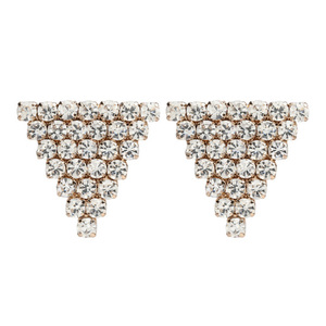 Diamante Triangle Stud Earrings