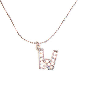 Initial "W" pendant necklace
