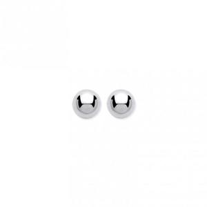 9ct White Gold 5mm Ball Stud Earrings 