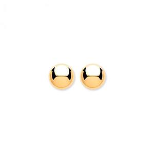 9ct Yellow Gold 5mm Bouton Ball Stud Earrings 