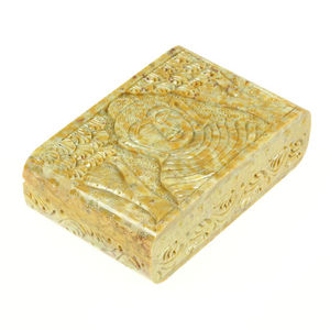 Stone Jewellery Box with Buddha Carving