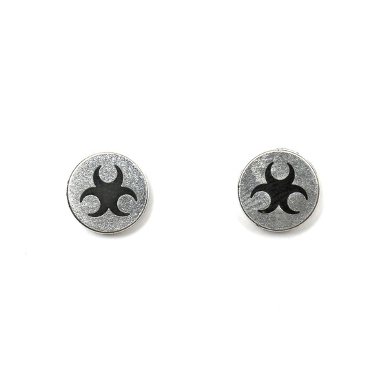 Mens 316L Stainless steel stud magnetic clip-on...