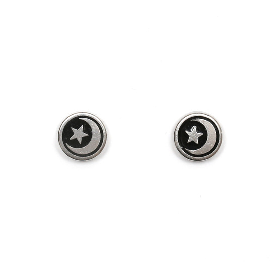 Mens 316L Stainless steel stud magnetic clip-on...