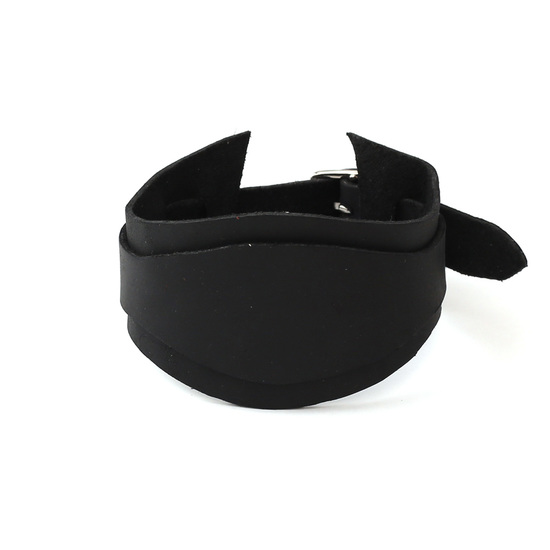 Schwarzes gewölbtes Unisex Armband