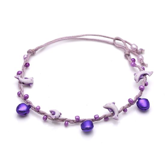 Delfine und violette Glöckchen Armband