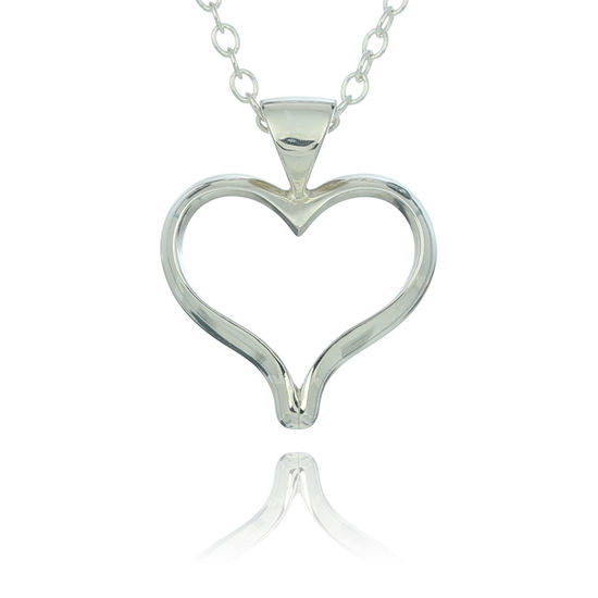 Open Heart Pendant Necklace