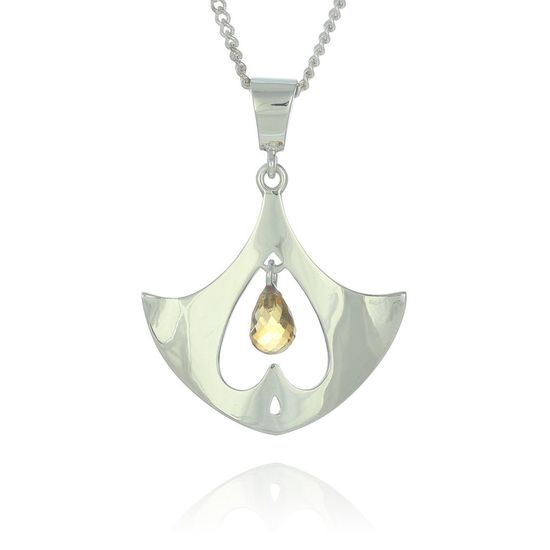 Ray Pendant with Briolette Citrine