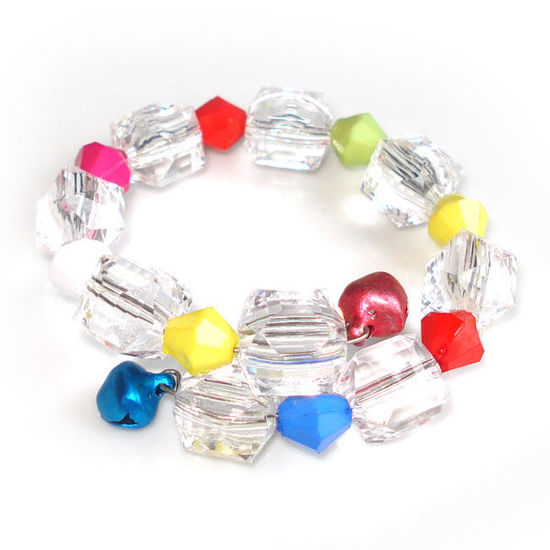 Clear bead with bells children bracelet