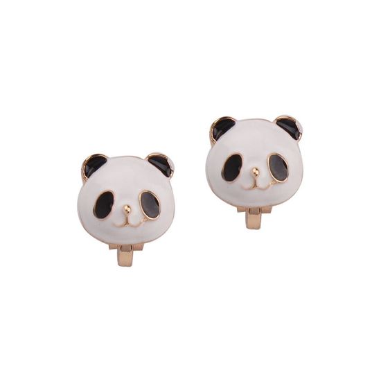 Panda Clip On Earrings
