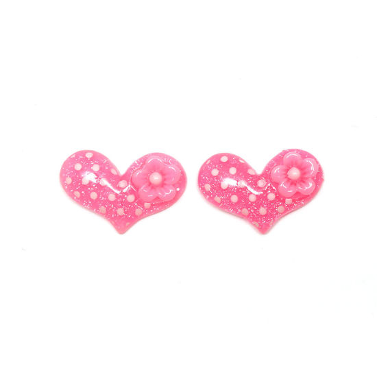 Pink Hearts with White Spots