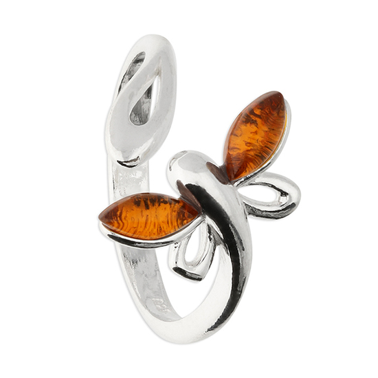 Butterfly with Amber Ring, Size P