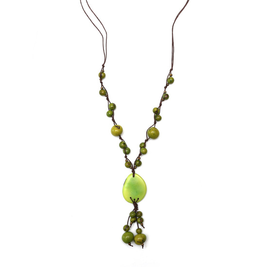 Green Tagua adjustable necklace