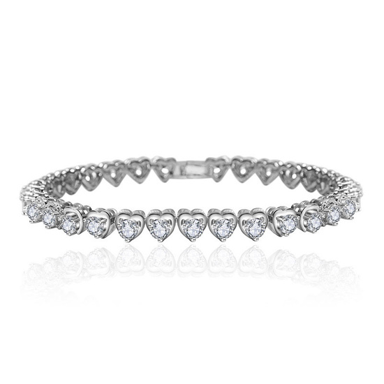 White Gold Plated Simulated Diamond Cubic Zirconia...