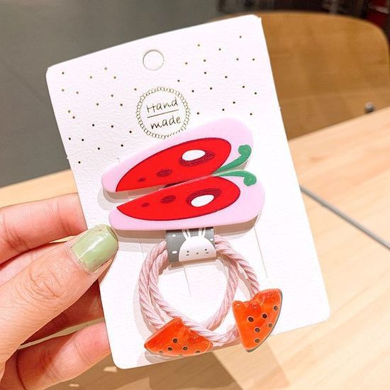 Apple Hair Clips and Watermelon Hair Bobbles â€“...