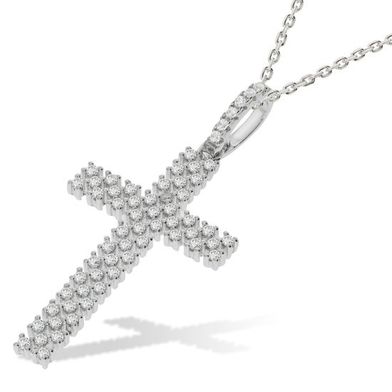 Micro Pavé CZ Cross with Chain