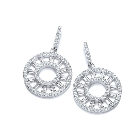 Circle of Life Round & Baguette CZ Silver...