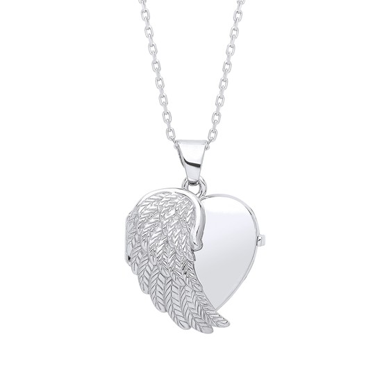 Angel Wing Heart Locket