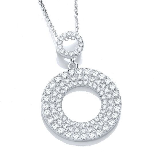 Micro Pavé Fancy Pendant CZ with 18"...