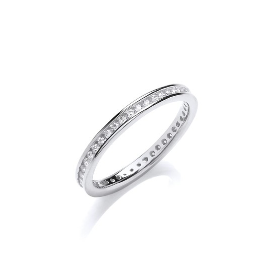 2mm Eternity Ring, Silver