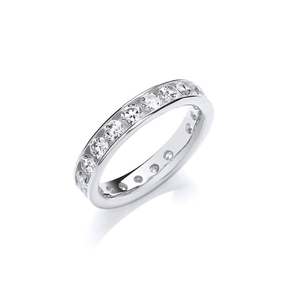 4mm Eternity Ring, Silver