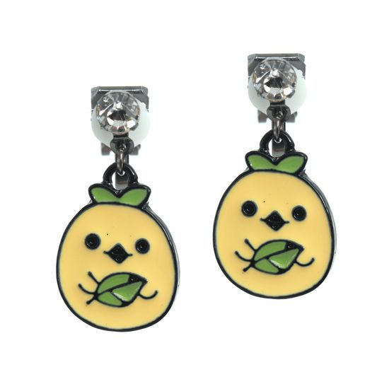 Yellow Potato Drop Clip On Earrings