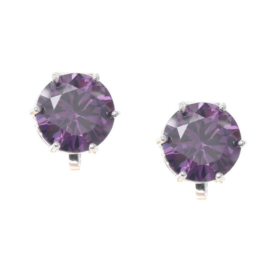 Simulated Amethyst February Birthstone CZ Crystal...