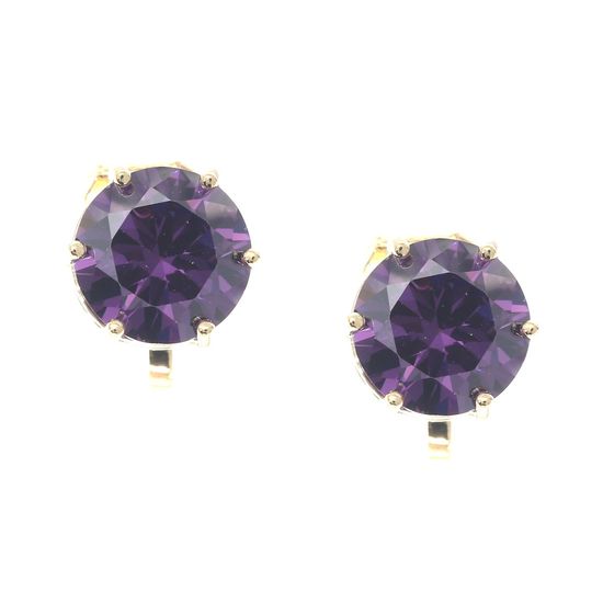 Amethyst-Imitationssteine aus Zirkonia auf vergoldeten...