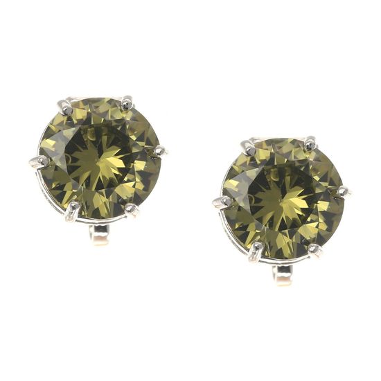 Simulated Green Peridot August Birthstone CZ Crystal...