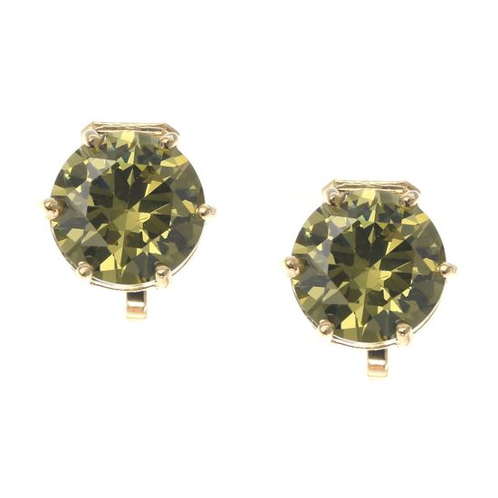 Simulated Green Peridot August Birthstone CZ Crystal...