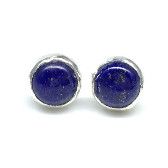 Lapis Lazuli Sterling Silver Earring, 6mm Stone