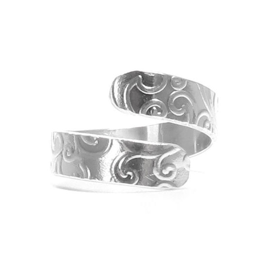 Textured Sterling Silver Ring, Adjustable, Hallmarked