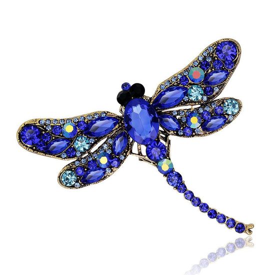 Blue Crystal Diamante Dragonfly 