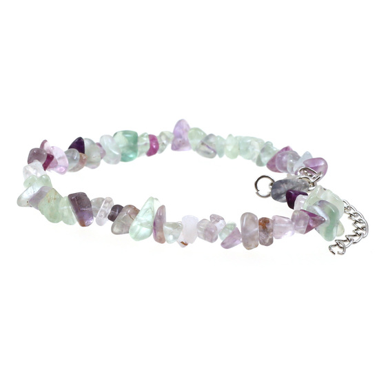 Lovely Fluorite gemstone chips anklet