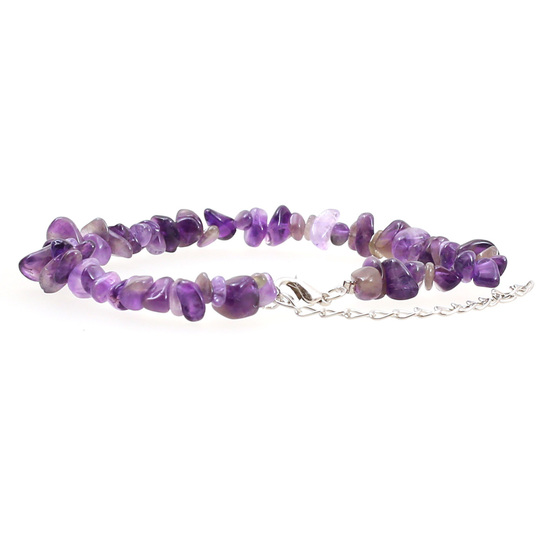 Lovely Amethyst gemstone chips anklet