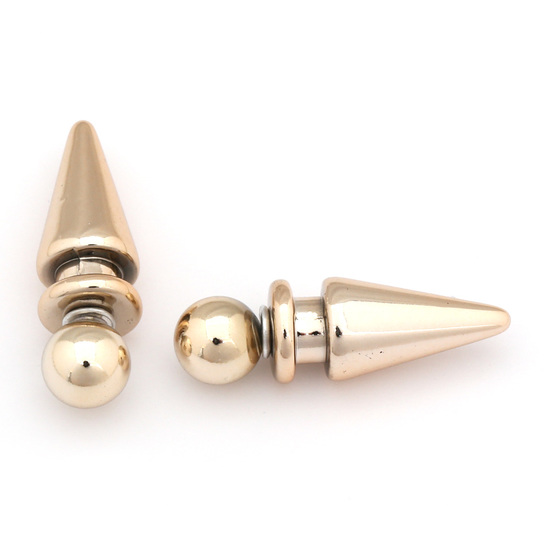 Bisque acrylic fake ear taper expander stretcher earrings