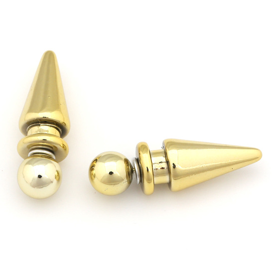 Light Khaki acrylic fake ear taper expander stretcher earrings