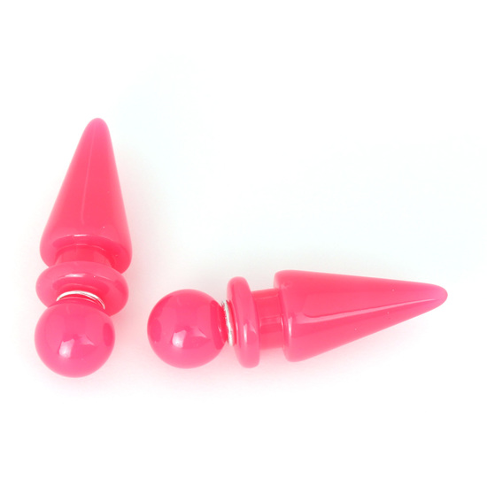 Cerise acrylic fake ear taper expander stretcher...